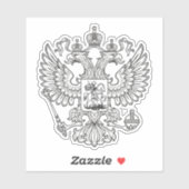 Coat of Arms of Russia – ホワイトバージョン シール (シート)