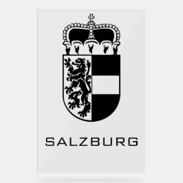 Coat of Arms of Salzburg Monochrome Fine Art アクリルサイン