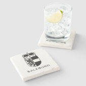 Coat of Arms of Salzburg Monochrome Fine Art ストーンコースター (横)