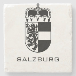 Coat of Arms of Salzburg Monochrome Fine Art ストーンコースター