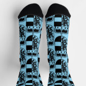 Coat of Arms of Salzburg Monochrome Fine Art ソックス (上部)