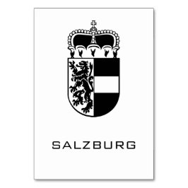Coat of Arms of Salzburg Monochrome Fine Art テーブルナンバー