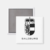 Coat of Arms of Salzburg Monochrome Fine Art マグネット (正面/裏面)