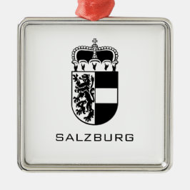 Coat of Arms of Salzburg Monochrome Fine Art メタルオーナメント