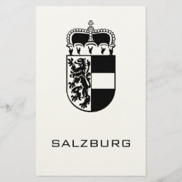 Coat of Arms of Salzburg Monochrome Fine Art 便箋