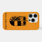 Coat of Arms of Salzburg Monochrome Fine Art iPhoneケース (裏面横)