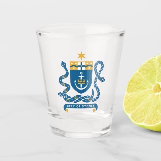 Coat of Arms of Sydney，オーストラリア ショットグラス (正面)