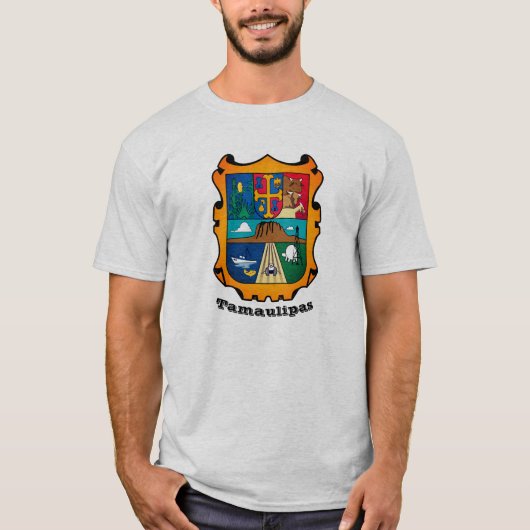 Coat of Arms of Tamaulipas(州)、メキシコTシャツ Tシャツ (正面)