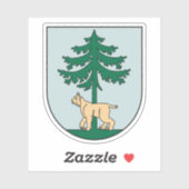 Coat of arms of the city of Jēkabpils, Latvia シール (シート)