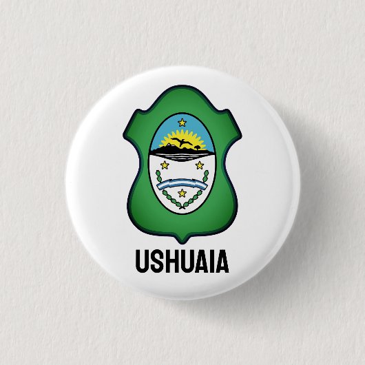 Coat of arms of Ushuaia - Argentina 缶バッジ (正面)