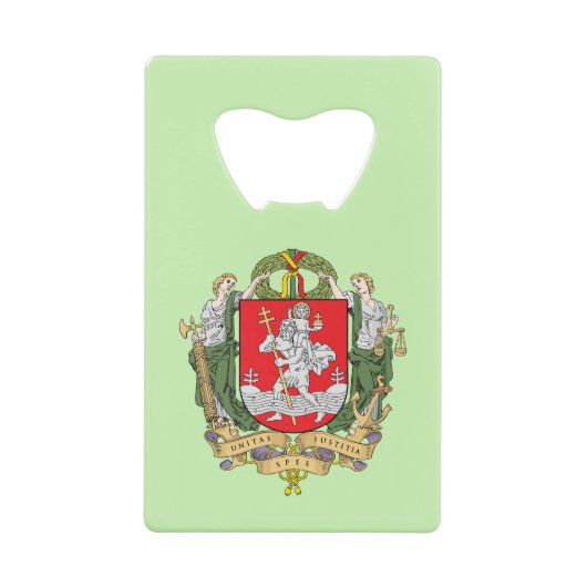 Coat of arms of Vilnius, Lithuania Credit Card Bot クレジットカード栓抜き (正面)