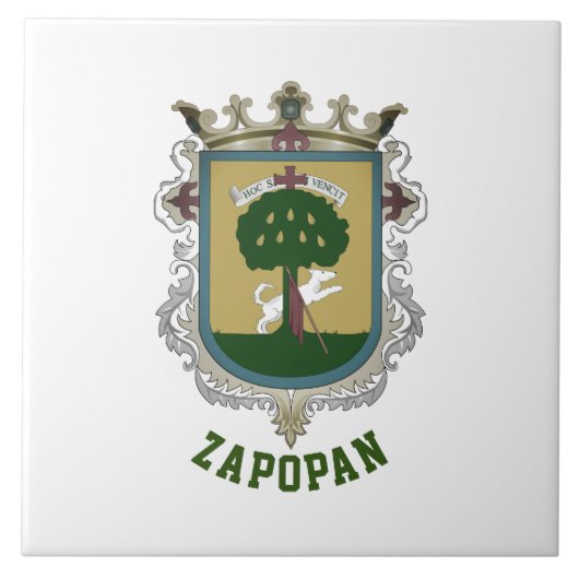 Coat of Arms of Zapopan – メキシコ タイル (正面)