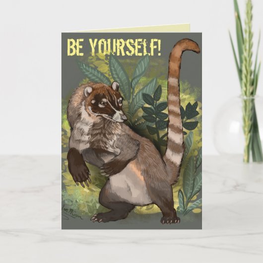 CoatamundiまたはホワイトノーズCoati カード (正面)