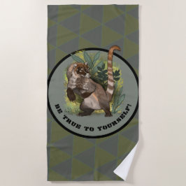 CoatamundiまたはホワイトノーズCoati ビーチタオル