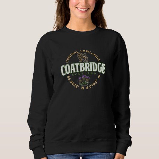 Coatbridge Scotland Central Lowlands座標L スウェットシャツ (正面)