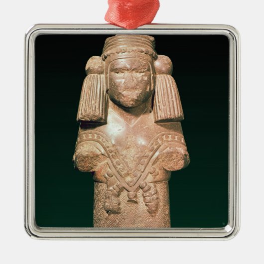 Coatlicue、古代地球および母の彫像 メタルオーナメント (正面)