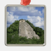 Cobaのユカタン半島、メキシコのマヤの台なし メタルオーナメント (正面)