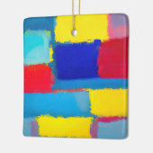 「Cobaltカーニバル」抽象芸術アート セラミックオーナメント (左)