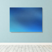 Cobaltターコイズブルー&グレー抽象芸術キャンバス印刷 キャンバスプリント (インサイチュ (ウッドフロア))