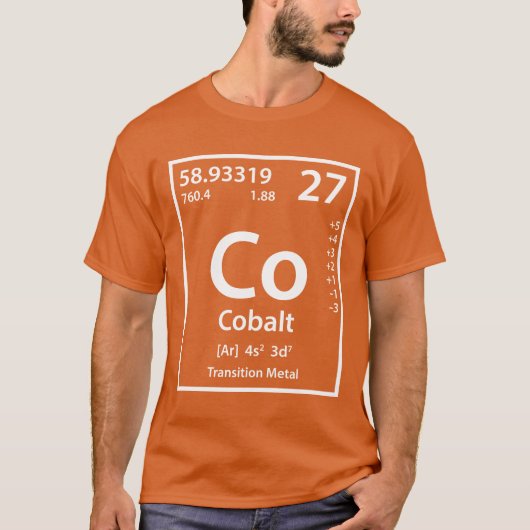 Cobalt要素(白) Tシャツ (正面)