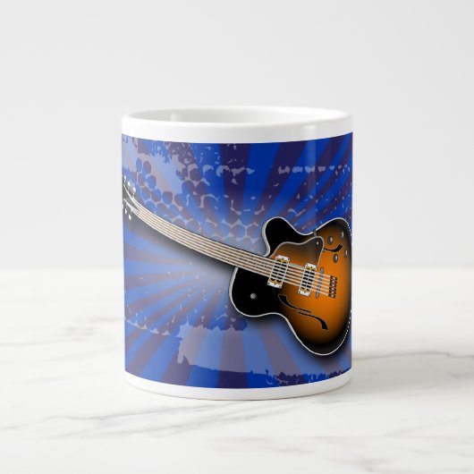 Cobalt グランジ Burst Guitar Specialty Mug ジャンボコーヒーマグカップ (正面)