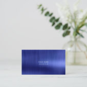 Cobalt ミニマル Sapphire Blue Metallic Steel VIP 名刺 (スタンド正面)