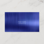 Cobalt ミニマル Sapphire Blue Metallic Steel VIP 名刺 (正面)