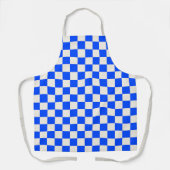 Cobalt and cream checkerboard pattern エプロン (正面)