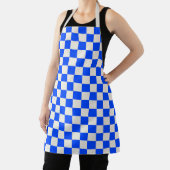 Cobalt and cream checkerboard pattern エプロン (インサイチュ)