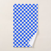 Cobalt and cream checkerboard pattern バスタオルセット (ハンドタオル)