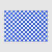 Cobalt and cream checkerboard pattern 薄葉紙 (正面)