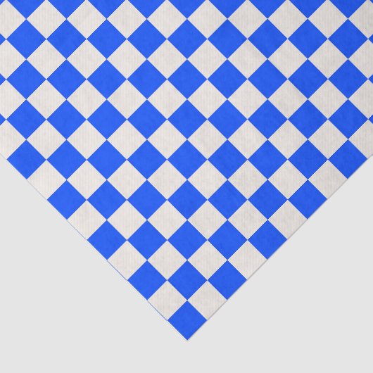 Cobalt and cream checkerboard pattern 薄葉紙 (詳細)