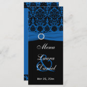 Cobalt BlueおよびBlack Damaskメニューカード メニュー (正面/裏面)