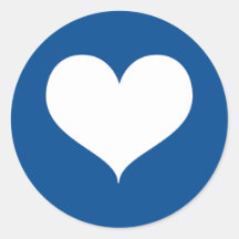 Cobalt Blue背景の白色ハート