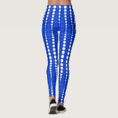 Cobalt Blue and White Polka Dot Leggings レギンス (裏面)