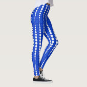 Cobalt Blue and White Polka Dot Leggings レギンス (右)