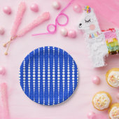 Cobalt Blue and White Polka Dots Paper Plate ペーパープレート (パーティー)