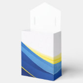 Cobalt Blue and Yellow Wedding Favor Boxes フェイバーボックス (オープン)