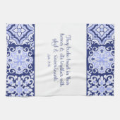 Cobalt Blue Bible Verse、彼らはパンを壊した キッチンタオル (横)