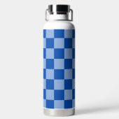 Cobalt Blue Checkerboard ウォーターボトル (背面)