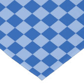 Cobalt Blue Checkerboard ショートテーブルランナー (コーナー)