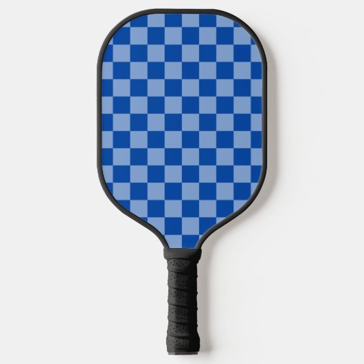 Cobalt Blue Checkerboard ピックルボールラケット (正面)