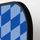 Cobalt Blue Checkerboard ピックルボールラケット (左詳細)