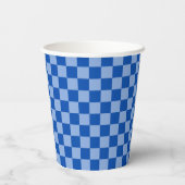 Cobalt Blue Checkerboard 紙コップ (裏面)