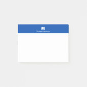 Cobalt Blue Chic Personalized Name Letter Monogram ポストイット (正面)