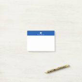 Cobalt Blue Chic Personalized Name Letter Monogram ポストイット (デスク上)