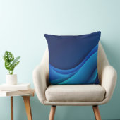 Cobalt blue color gradient AI art クッション (椅子)