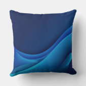 Cobalt blue color gradient AI art クッション (裏面)