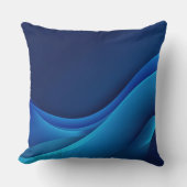 Cobalt blue color gradient AI art クッション (正面)