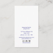 Cobalt Blue Dalmatian Dogue Magazine Business Card 名刺 (裏面)
